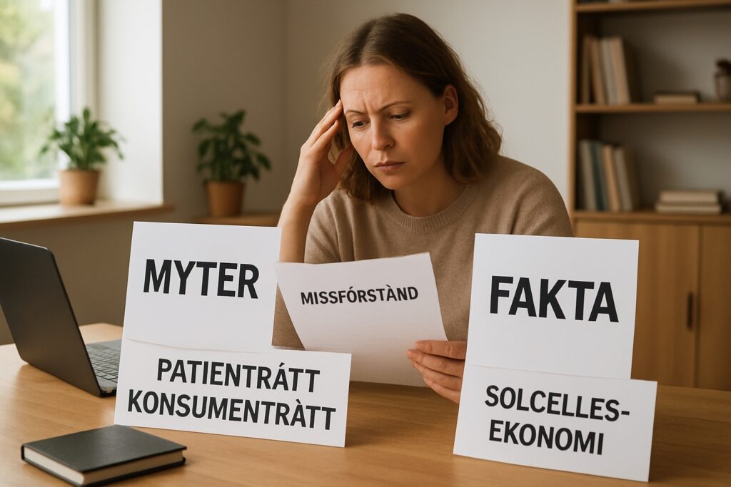 Missförstånd att reda ut: rättigheter i vård och köp samt vad solceller faktiskt kostar