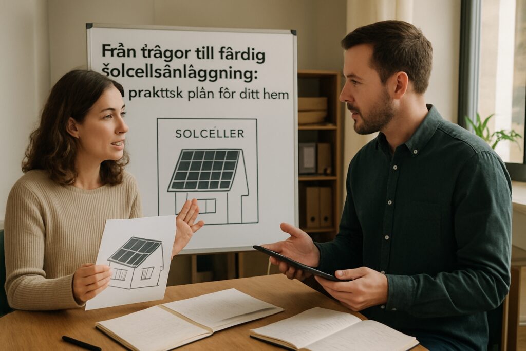Från frågor till färdig solcellsanläggning: en praktisk plan för ditt hem